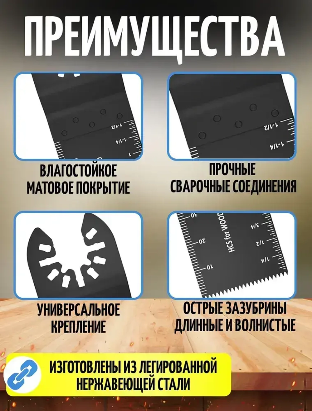 Набор насадки для реноватора пильные ( пилки для реноватора ), 10 штук