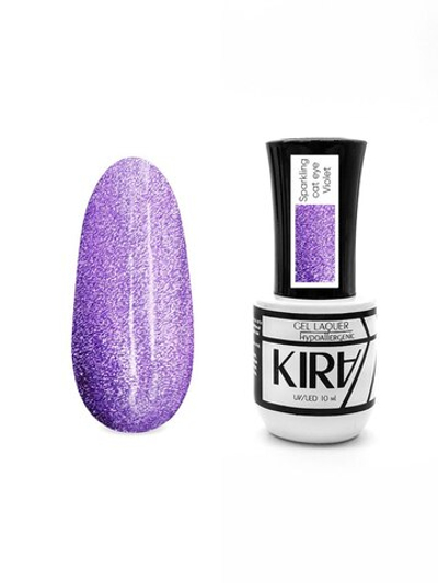 КИРА Гель-лак кошачий глаз violet 10 мл.