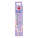 Карандаш DELI "Macaron", НВ, шестигранный корпус, пластик, с ластиком, ассорти