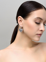 Cерьги "Ribbing Love" Silver
