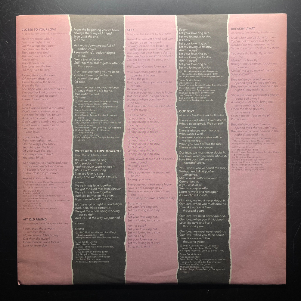 Al Jarreau ‎– Breakin' Away (Япония 1981г.) Promo