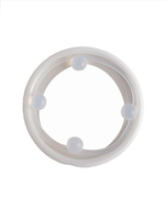 Эрекционное кольцо с 4 стимулирующими шариками (Цвет: белый)