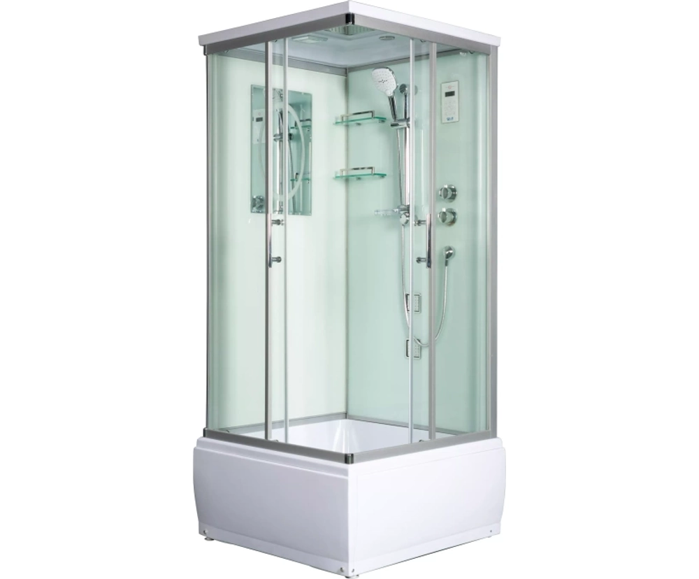 Душевая кабина WeltWasser (ВельтВассер) ALLER 904, с высоким поддоном, с электрикой и ГМ, 90x90x217