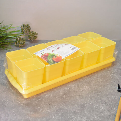 Ящик для рассады на 10 стаканчиков 460мл с поддоном "Дом и Дача"