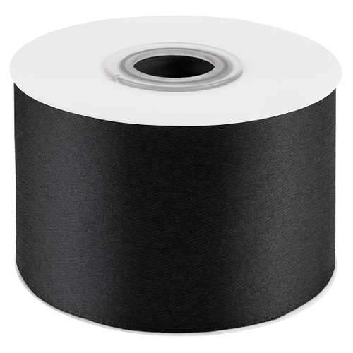 Лента атлас Черный 5 см ДБ