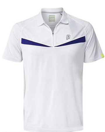 Футболка для мальчика теннисная Prince Half Zip Dart Panel Shirt - белый