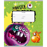 Тетрадь 12л., линия, Проф-Пресс, скрепка, обложка мелованная, твин-лак, "Ужасные и смешные", 5 дизайнов в спайке