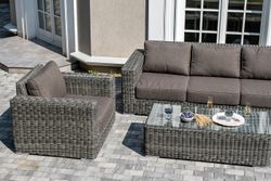 "Боно" лаунж-зона из искусственного ротанга, цвет графит