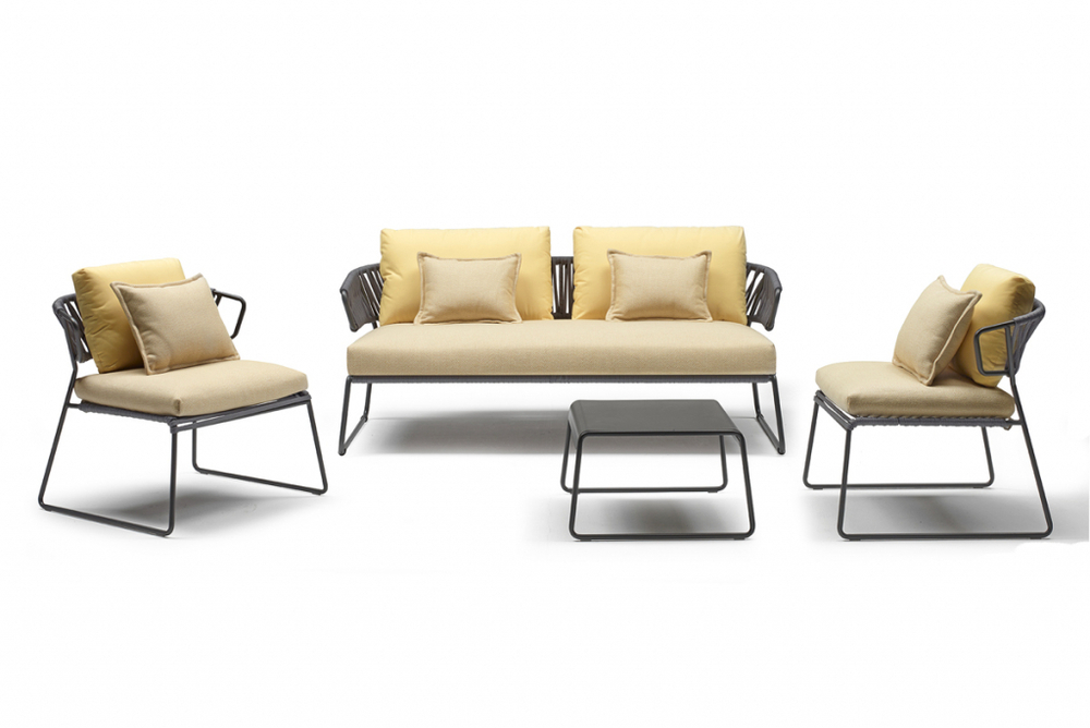 Кресло лаунж плетеное Scab Design Lisa Lounge Filo, антрацит