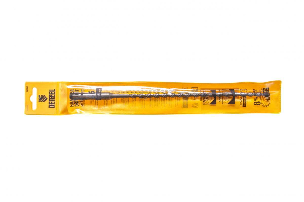 Бур по бетону, двойная спираль, Cobalt W-tip, 6x260 мм, SDS PLUS, серый