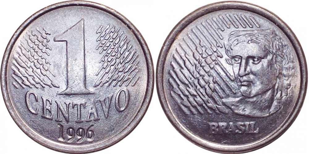 Бразилия 1 сентаво, 1994 - 1997 XF