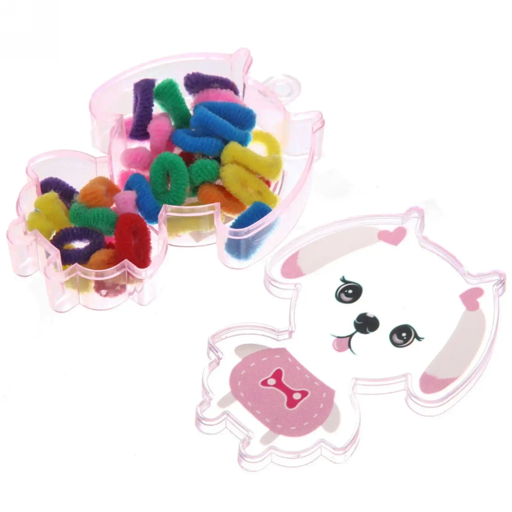 Резинка для волос 35шт «Loyal friend - Собачка», 11*7,5*2,8см (пакет с подвесом)