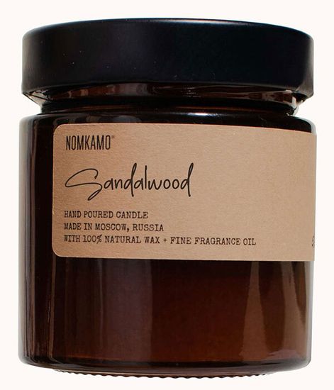 SANDALWOOD свеча в янтарной банке, Nomkamo
