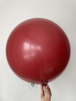S шар гигант 24"/60 см пастель, красный королевский/Royal Red (БГ-90)