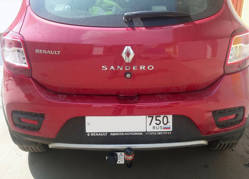 Фаркоп на RENAULT SANDERO (2014-) (без электрики, паспорт/сертификат в комплекте) Автос.RN 11