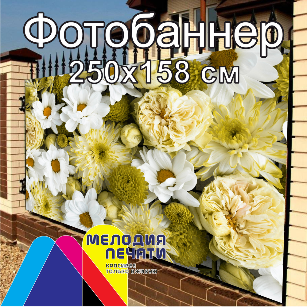 Фотобаннер 250х158 см для забора
