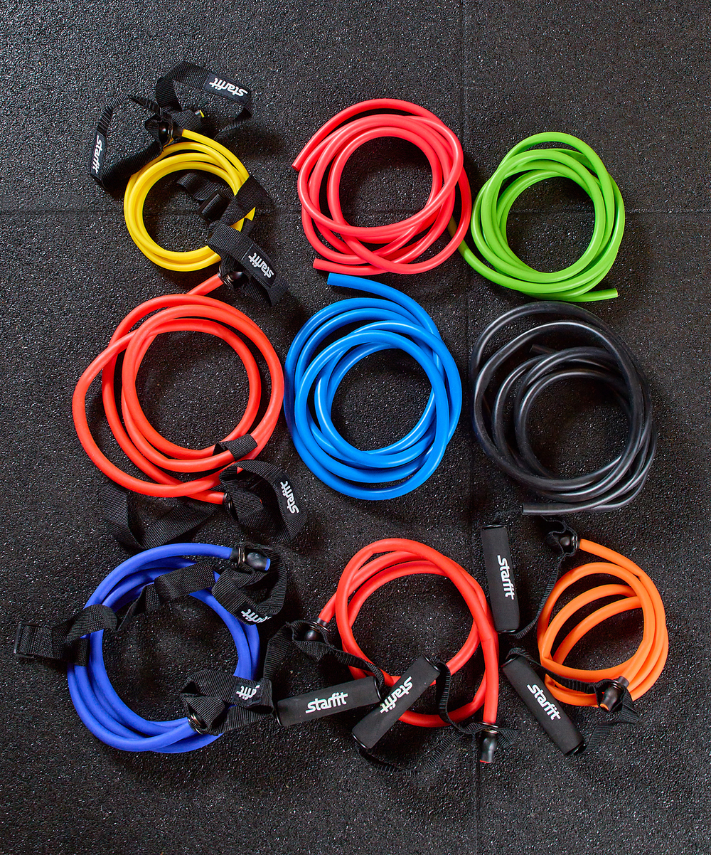 Эспандер многофункциональный ES-602, 8х14х1400 мм, красный