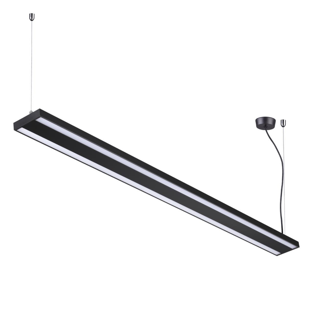 358446 OVER NT20 075 черный Подвесной светодиодный светильник IP20 LED 40W вниз + 20W вверх 100-277V ITER