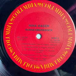 Винтажная виниловая пластинка LP Nina Hagen NunSexMonkRock (USA 1982)