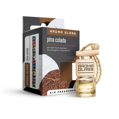Ароматизатор подвесной  Aroma Glass  Pina Colada (аромат кокосового коктейля) (FOUETTE)