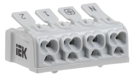 Клемма пружинная соединительная КСПн4-2L+N+PE IEK UKZ-B06-4P-F1-E0-10