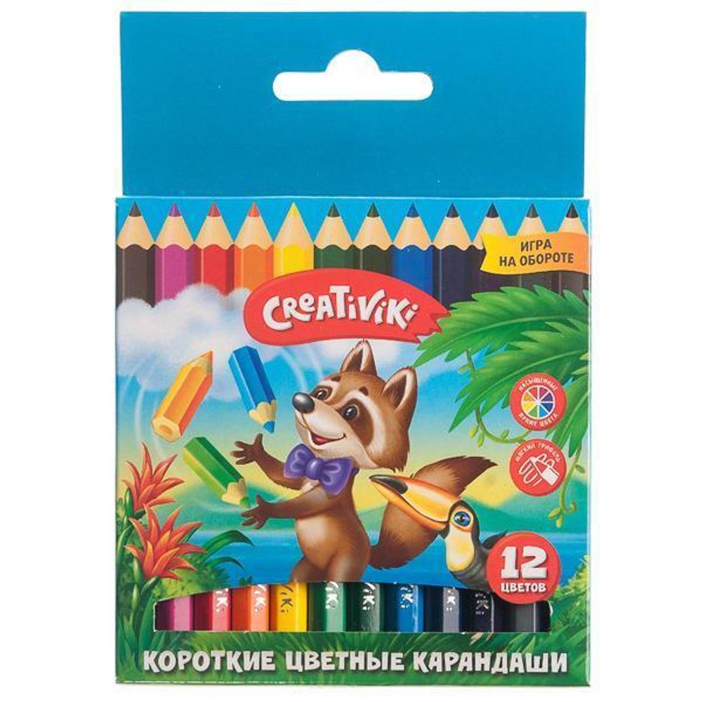 Карандаши 12цв. &quot;Creativiki&quot; 6гранные корот.(Informat)
