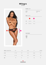 Оригинальные трусики Millagro с цепочкой (Размер: S-M) (Цвет: черный)