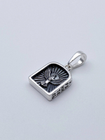 Образок из серебра/Частичное чернение/С подвижным ухом/Ангел