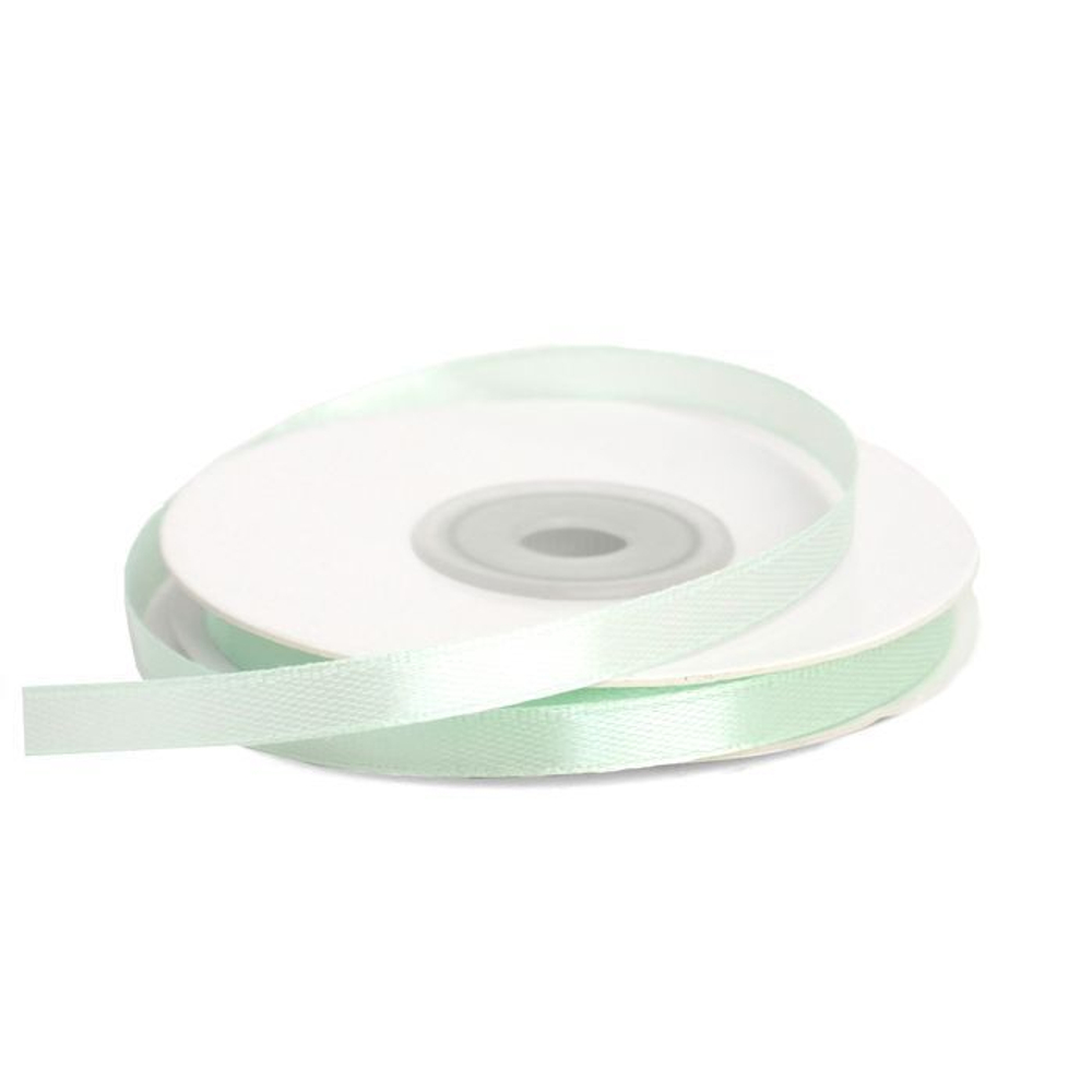 Лента упаковочная атласная 6мм, 22 м тиффани