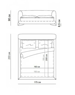 Дизайнерская кровать Softbay 160см