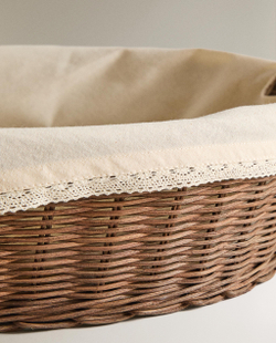 Zara Home Корзина из ротанга, цвет коричневый, 74 см