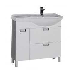 Тумба с раковиной Aquanet Сити 90 R венге