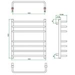 Полотенцесушитель ГРОТА ECOFORTE 53/60(-), (1 шт)