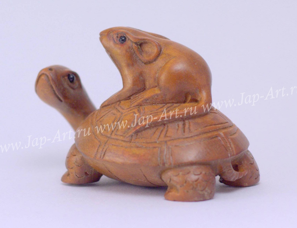 Нэцкэ Черепаха и мышь