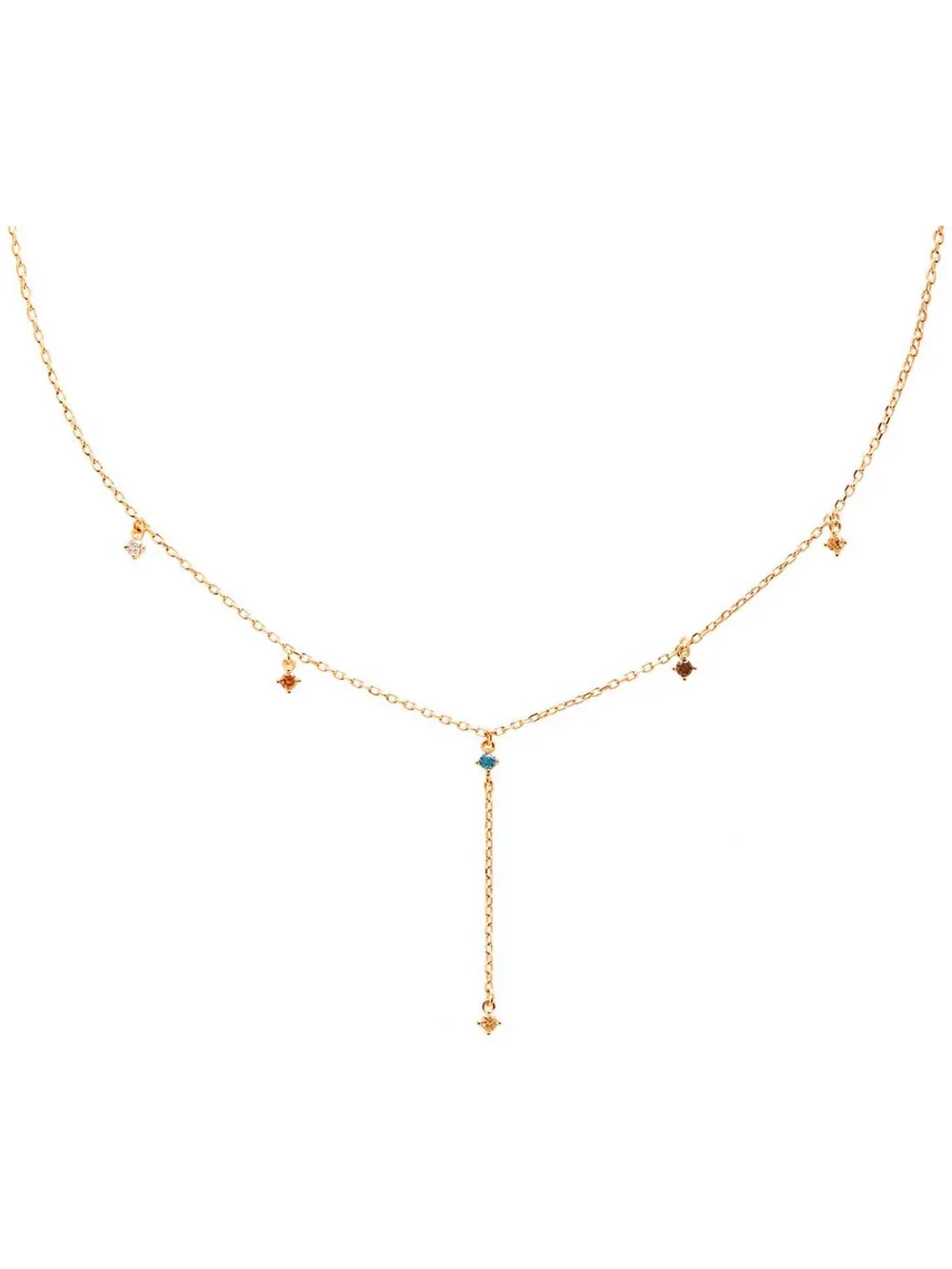 Колье Mana серебро 925 пробы покрытое золотом