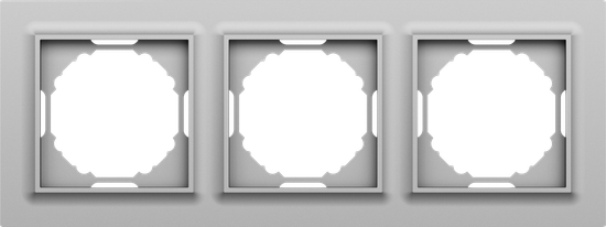 Рамка 3-я,  Wave сталь,  серия A07