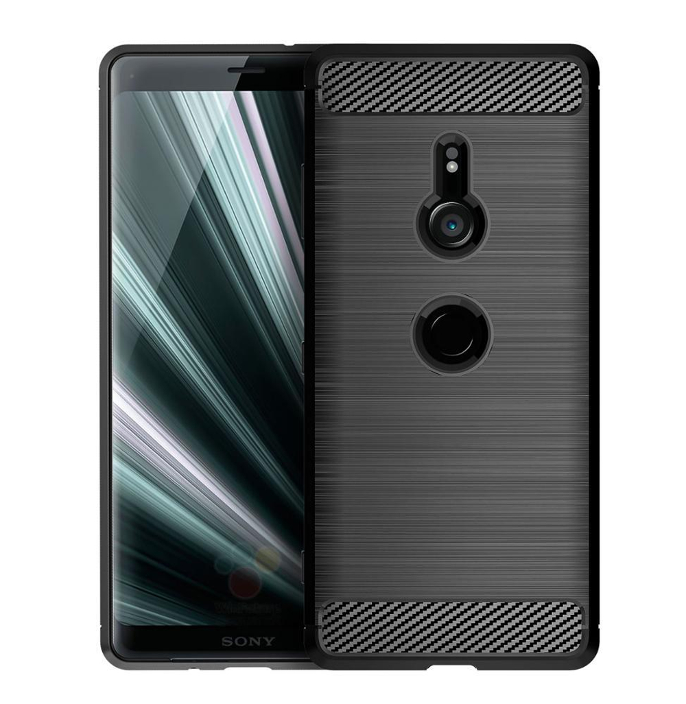 Чехол на Sony Xperia XZ3 цвет Black (черный), серия Carbon от Caseport