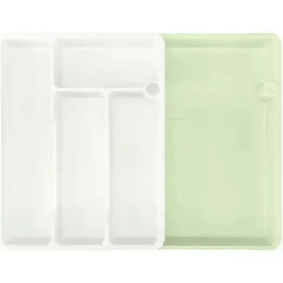 Лоток для столовых приборов раздвижной, 373*287*49 мм, светло-серый