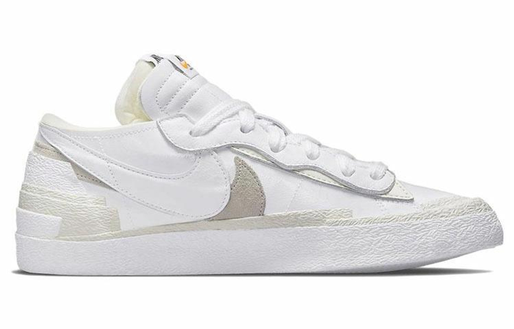 Кроссовки Sacai X Nike Blazer Low "White Patent Leather"