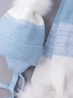 Шапка детская зимняя вязаная и шарф