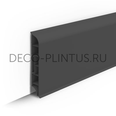 Плинтус напольный Округлый IDEAL Дюра 093 Графит, 80х16мм 2,20м