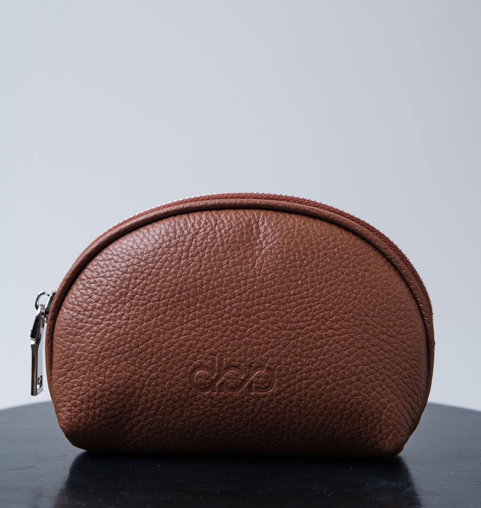 Косметичка кожаная DBR 15-41 темный орех