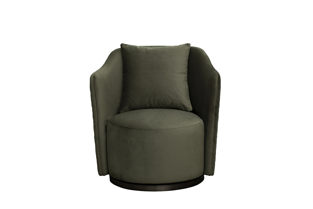 Кресло Верона(Verona) вращающееся, велюр т.зеленый Colt1011-TZEL/бронза 70x77x80см Garda Decor