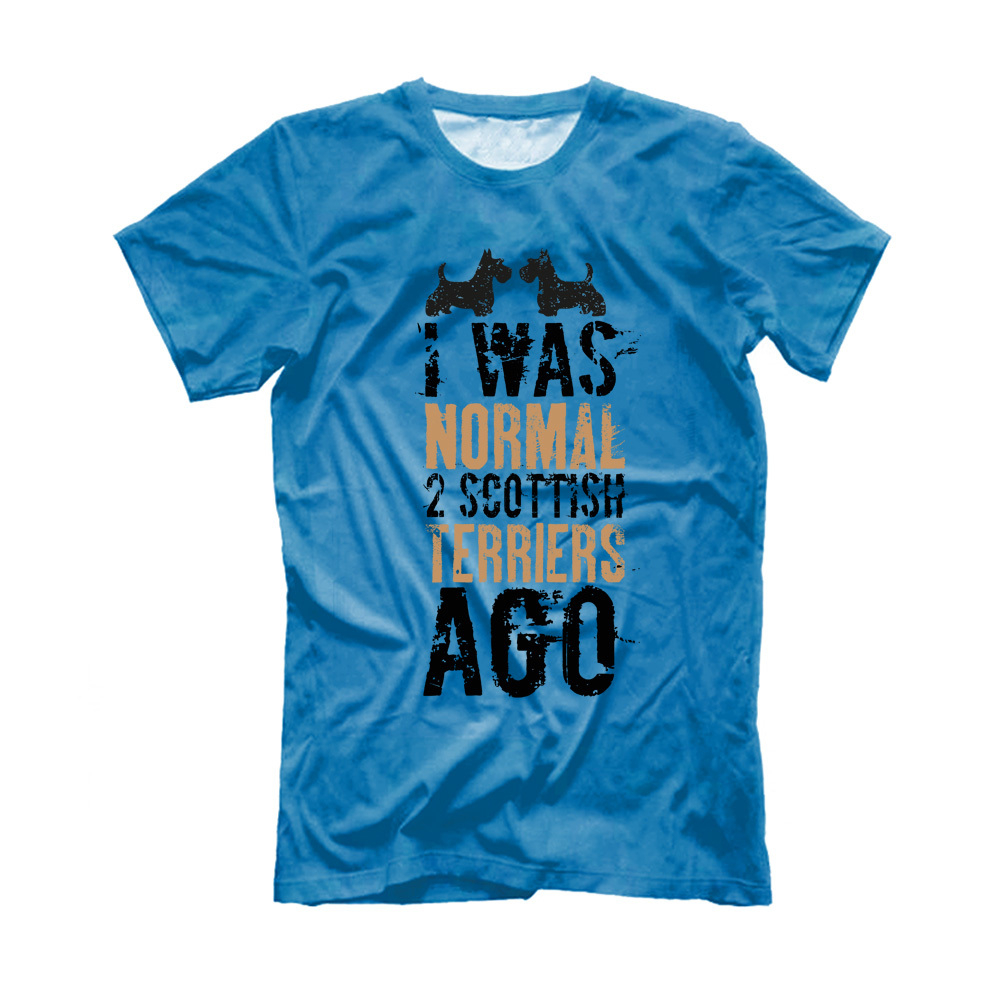 Футболка "Я был нормальным 2 скотча назад"