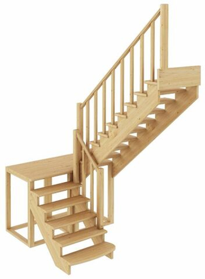 Лестница на второй этаж К-004м/4 Правая