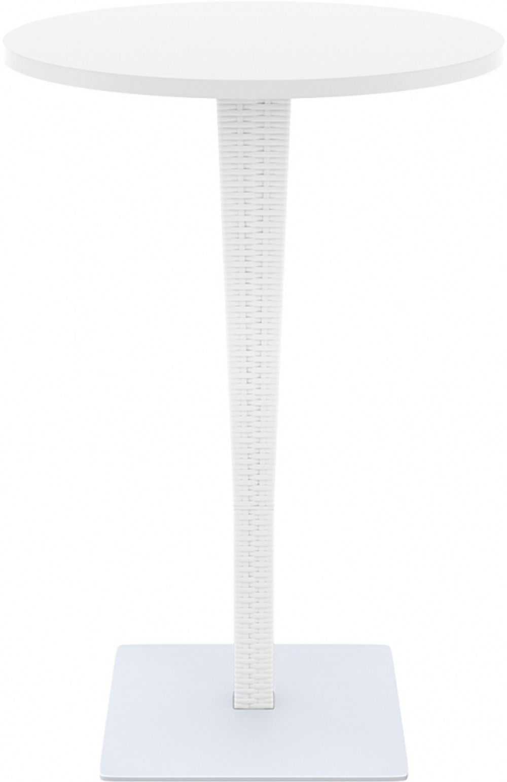 Стол пластиковый плетеный барный Siesta Contract Riva Bar, белый