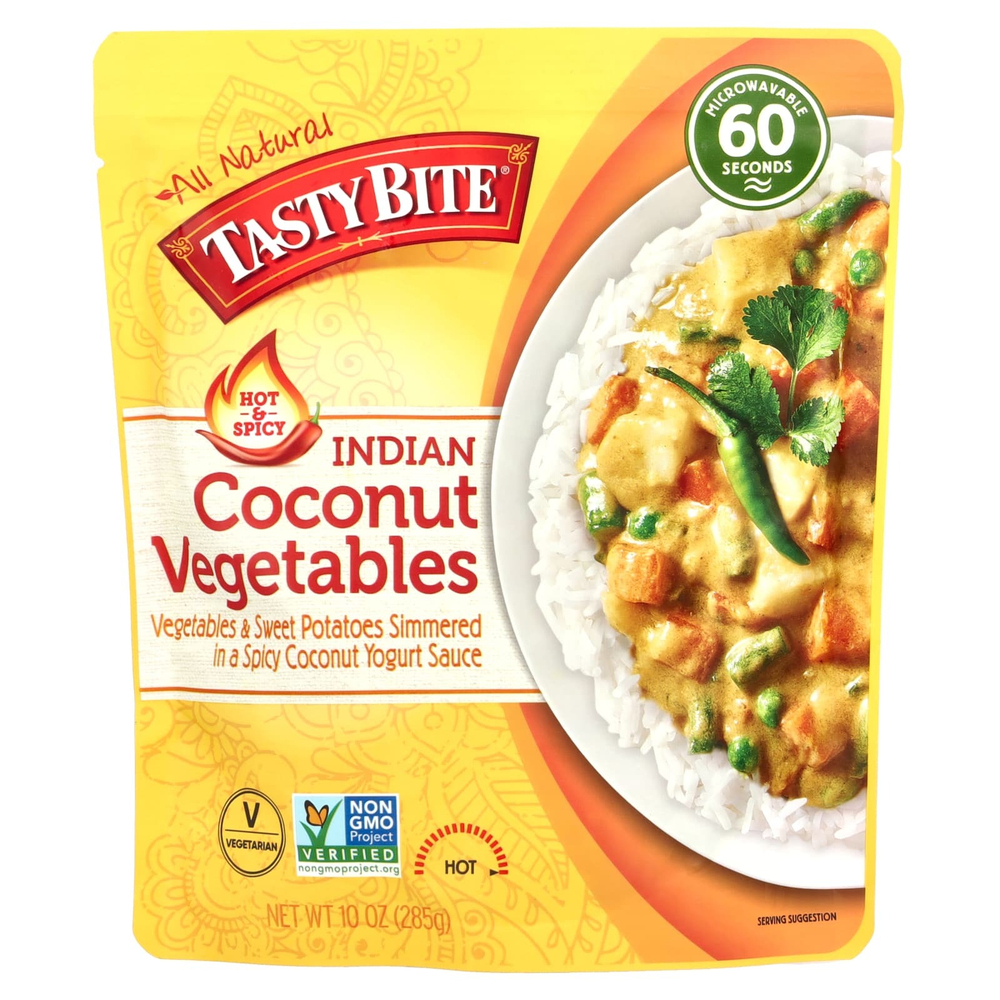 Tasty Bite, Индийские кокосовые овощи, острые и пряные, 285 г (10 унций)