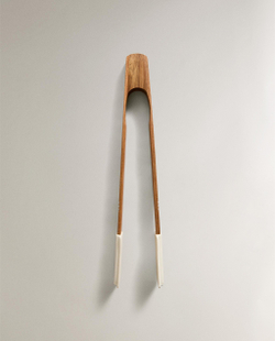 Zara Home кухонные щипцы из дерева, цвет кремовый