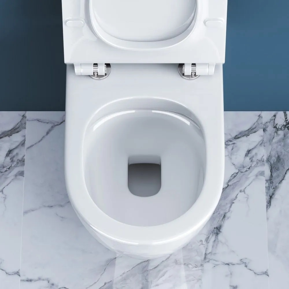 Унитаз безободковый приставной BelBagno SFERA-R BB2141CBR