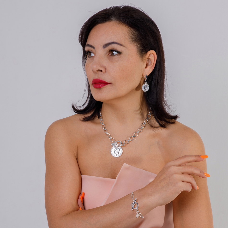 Серьги Fiore Luna With a coin AL4545 S
